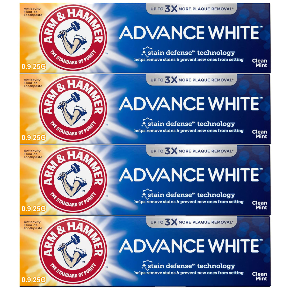 Arm and Hammer Advance Whitening Toothpaste travel tube for on-the-go whitening and fresh breath