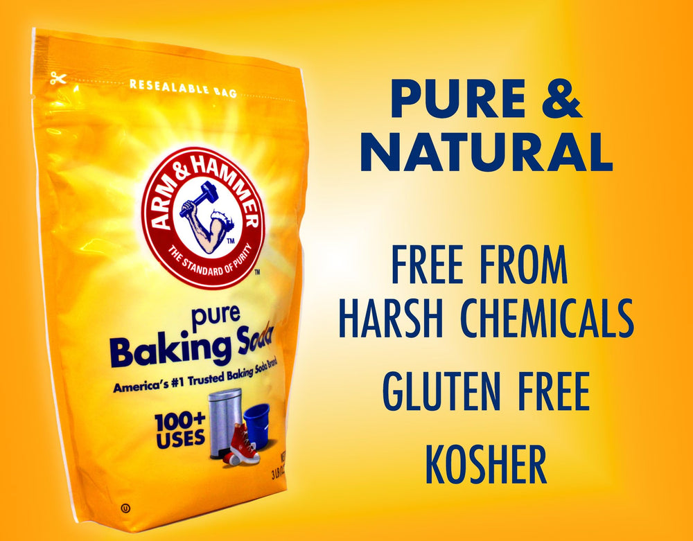 Arm & Hammer baking soda for laundry whitening and odor control.