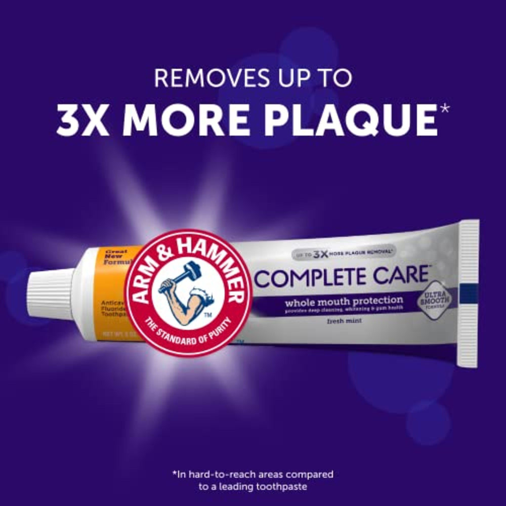 Mint-flavorArm & Hammer Complete Care toothpaste tube for daily fresh breath.
