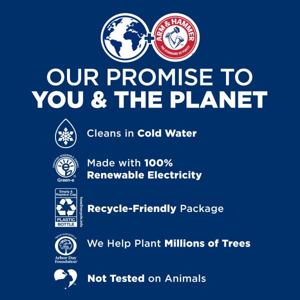 Arm & Hammer dermatologist-tested-badge highlights safety for sensitive skin households.