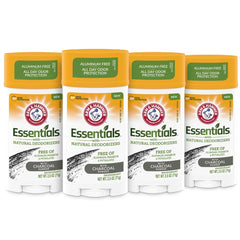 Arm & Hammer Essentials Charcoal Deodorant pack front view for active days.