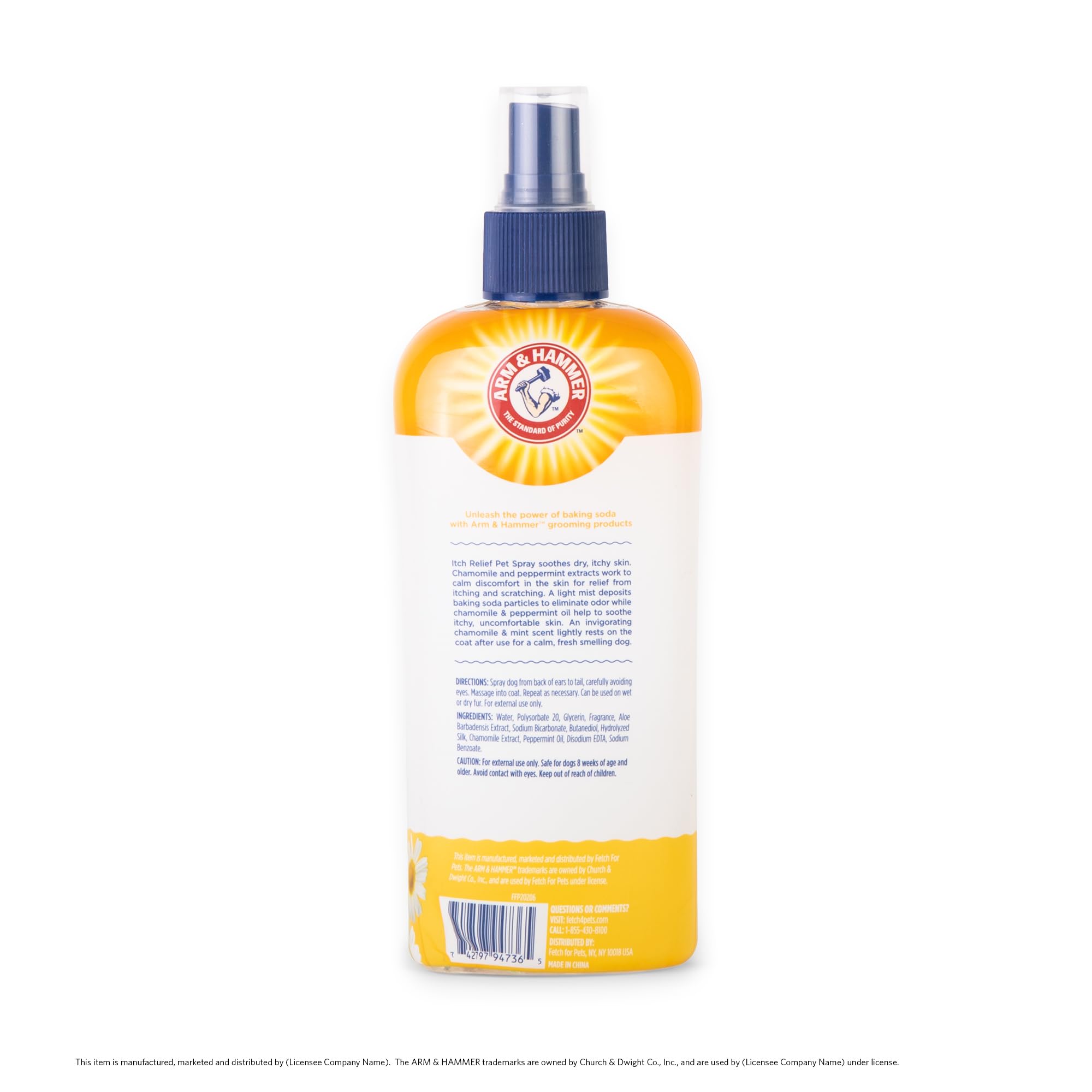 Arm & Hammer for Pets Itch Relief Spray no-rinse formula enables fast relief