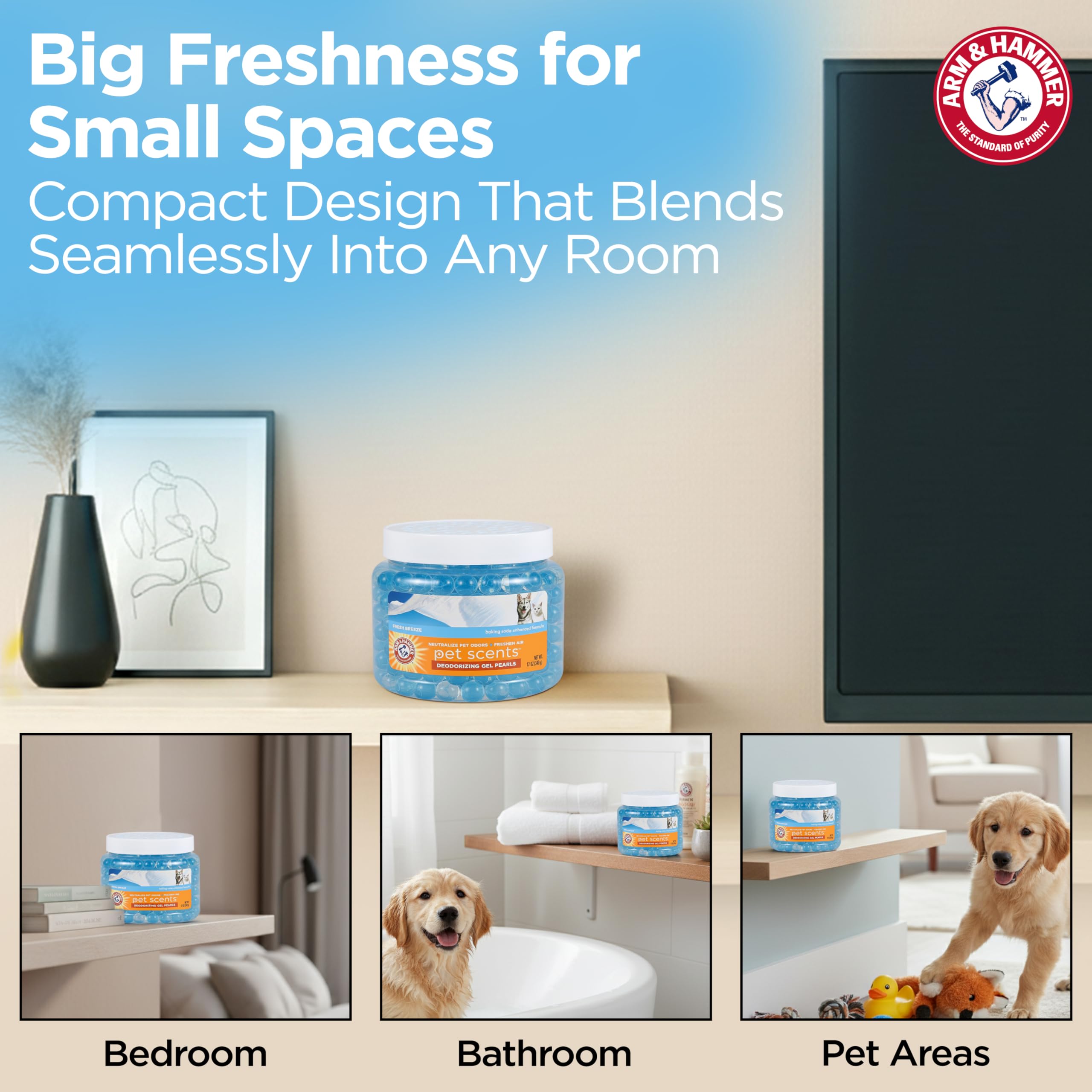 Place in closets or laundry rooms to manage pet odors discreetly.