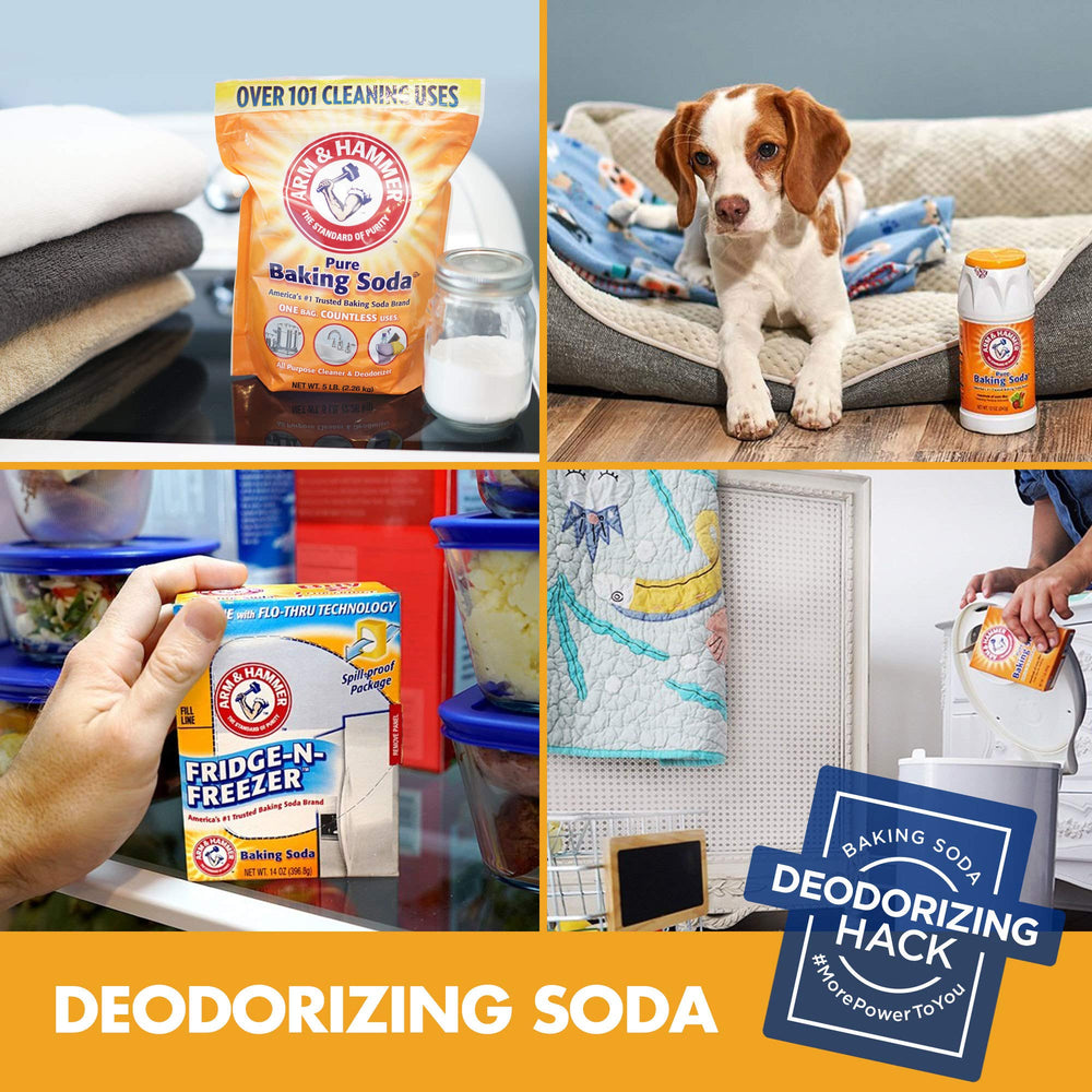 Arm & Hammer Pure Baking Soda in laundry for odor control and softening