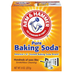 Arm & Hammer Pure Baking Soda pour demonstrates versatile baking and deodorizing