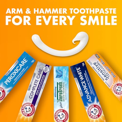 Arm & Hammer Advance White tube in use illustrating quick daily brushing routine.