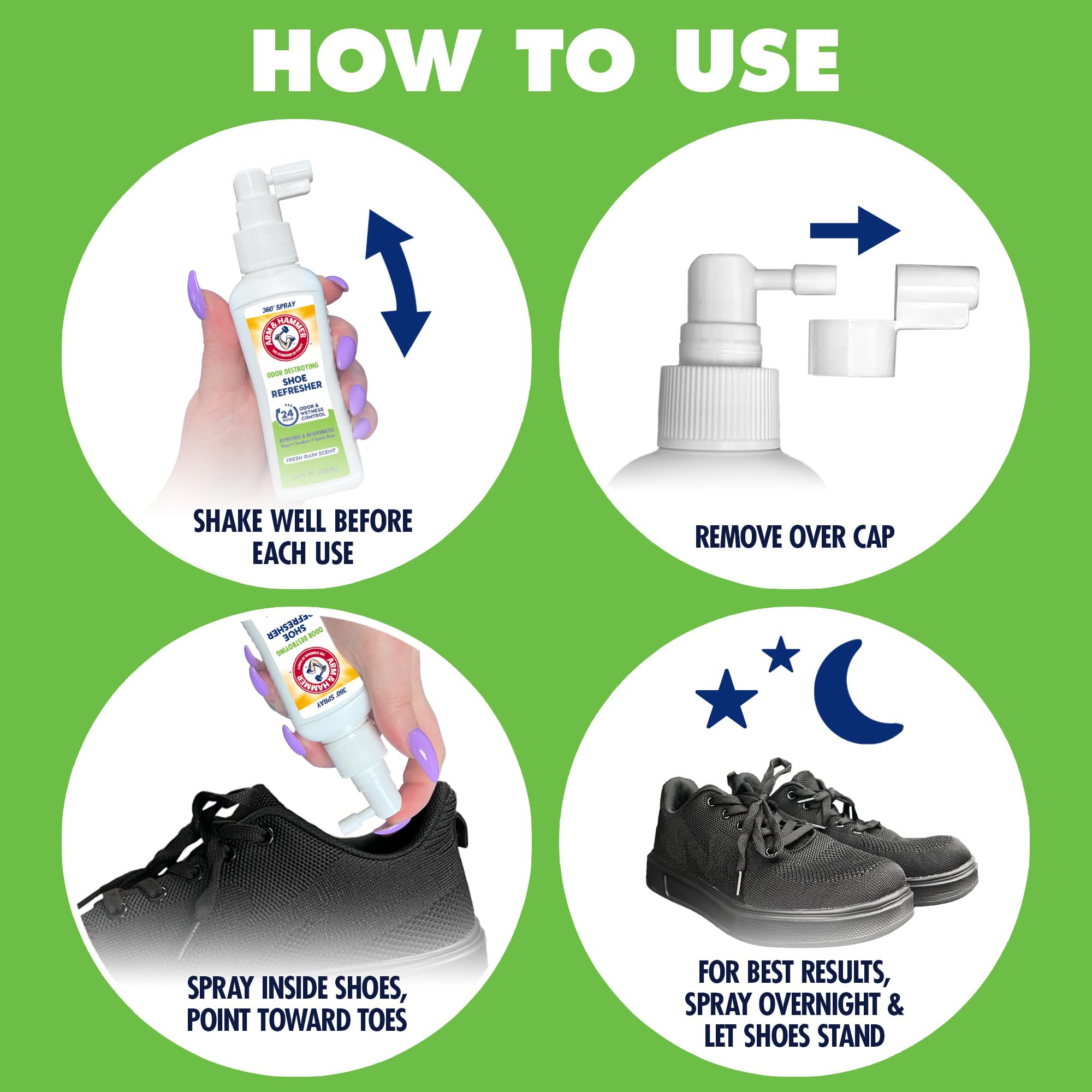 Arm & Hammer Aerosol-free design ideal for travel and packing.