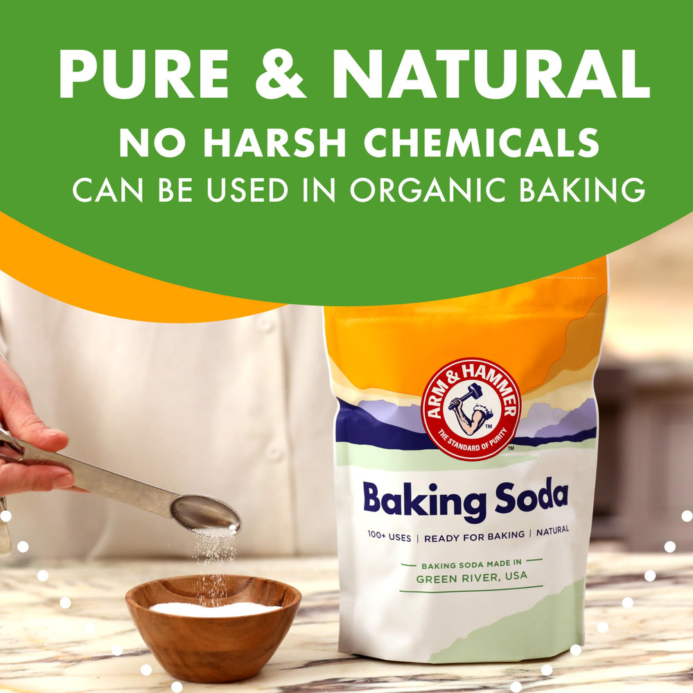 Arm & Hammer Baking Soda for cleaning and deodorizing around home.