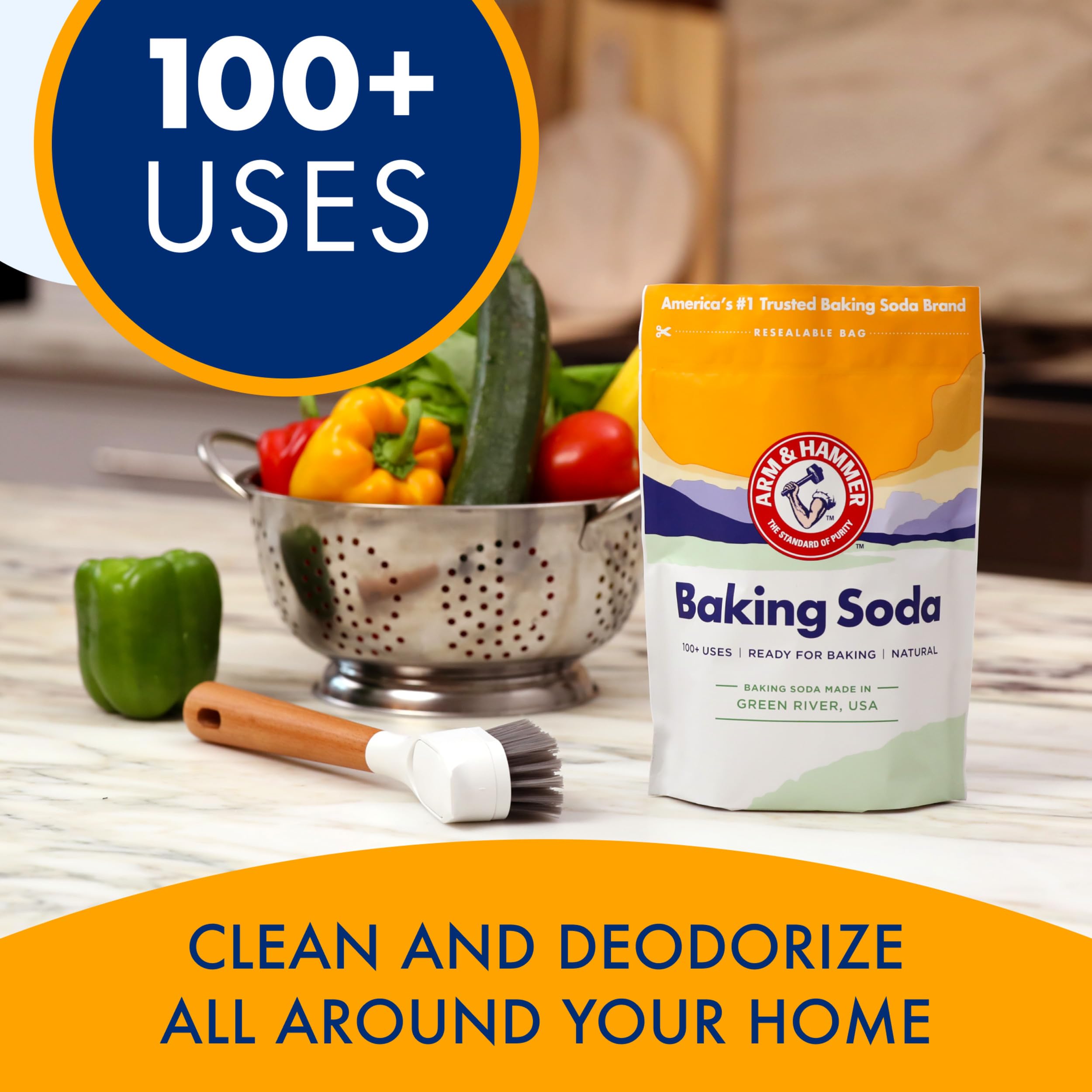 Arm & Hammer Baking Soda supports health and beauty routines.