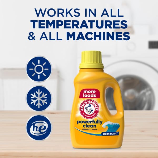 Arm & Hammer Clean Burst 110-loads badge emphasizes long-lasting value.