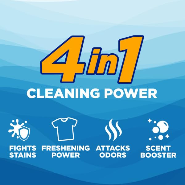 Arm & Hammer Clean Burst washer drum demonstrates compatibility with HE machines.