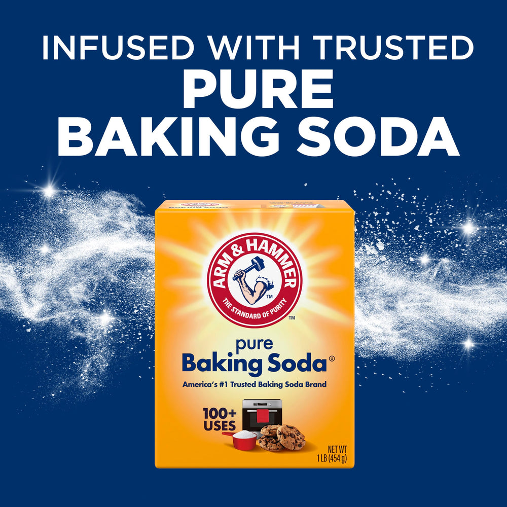 ARM & HAMMER Clean & Simple baking soda ingredient highlights odor removal.