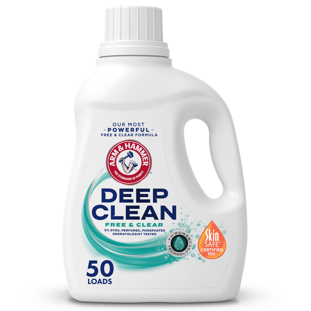 Arm & Hammer Deep Clean Free & Clear bottle front for sensitive skin.