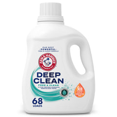 Arm & Hammer Deep Clean Free & Clear bottle front highlights fragrance-free formula for sensitive skin.