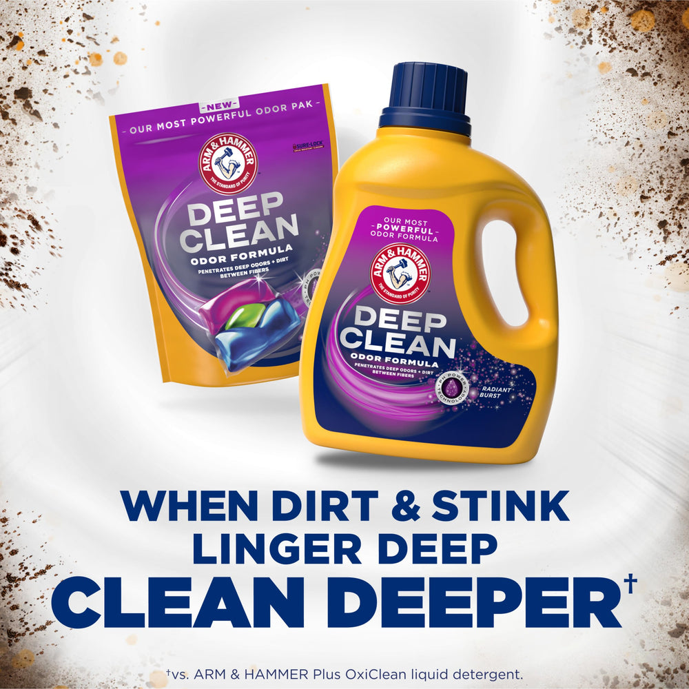Deep Clean Odor Formula targets odors in fibers for deeper clean results.