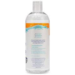 Arm & Hammer dog dental water additive dispense shows convenient flow for daily use.