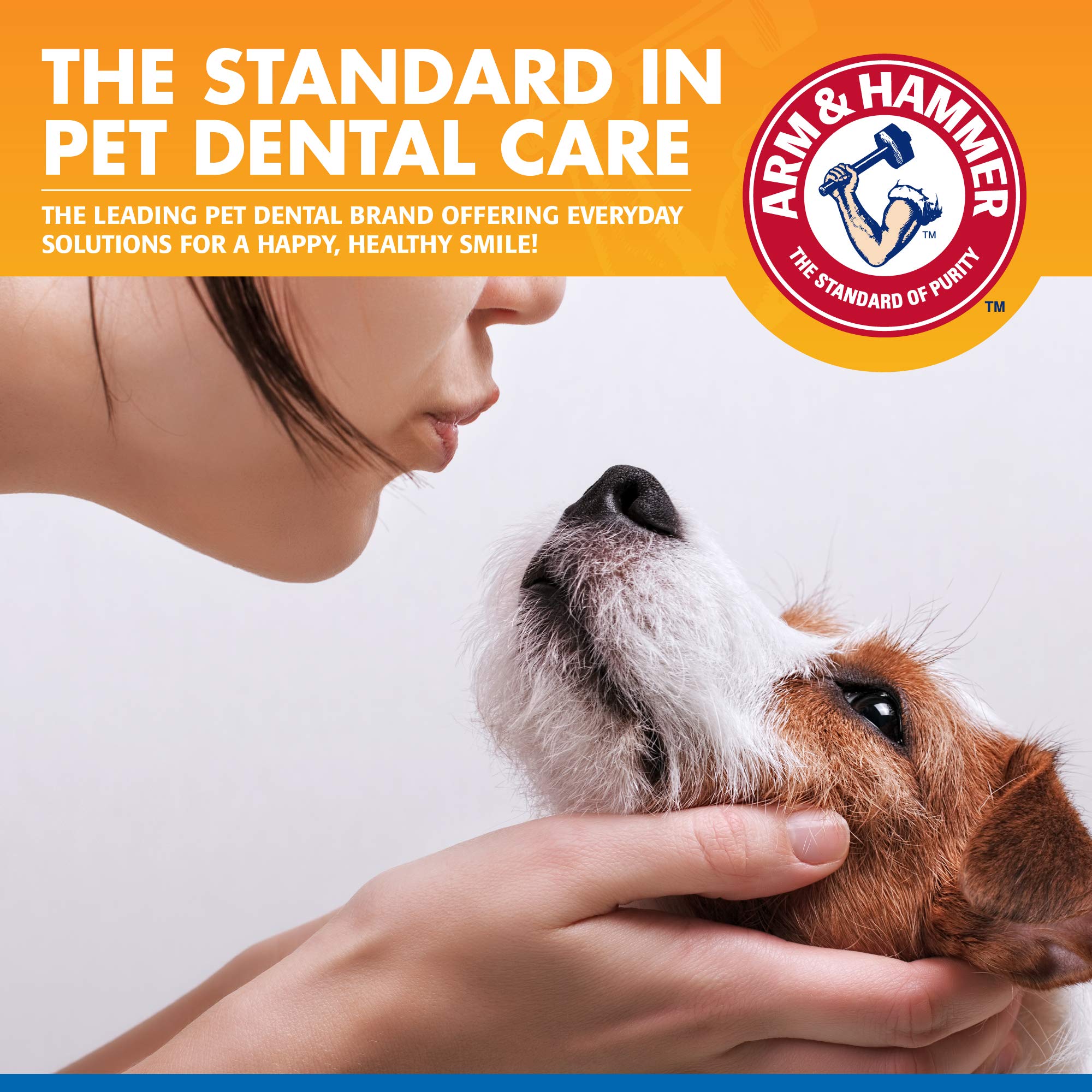 Multi-dog home with Arm & Hammer dental rinse suitable for several pets.