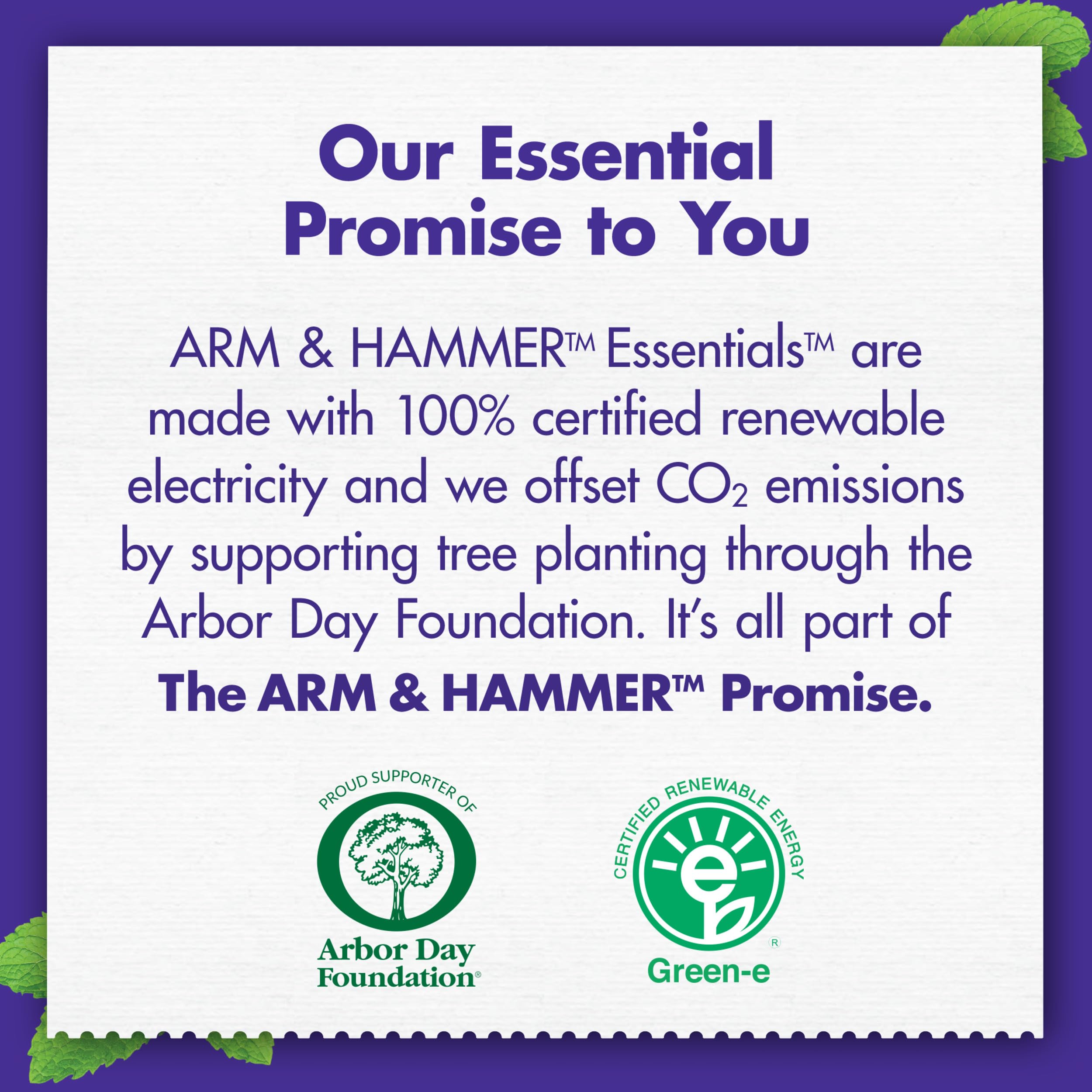 Arm & Hammer Essentials activated charcoal detail emphasizes natural stain lifting.