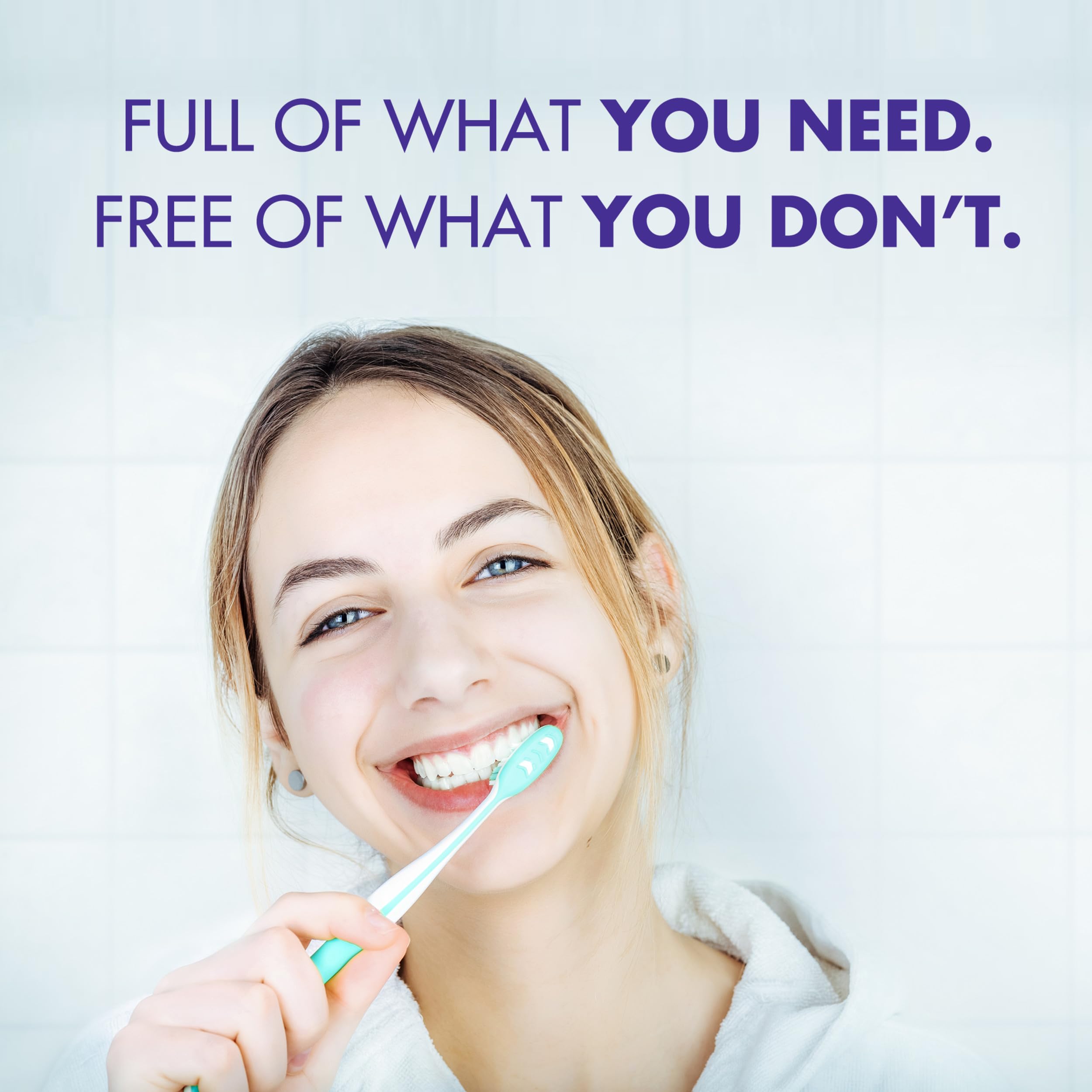 Arm & Hammer Essentials fluoride-free label signals clean, non-fluoride whitening.