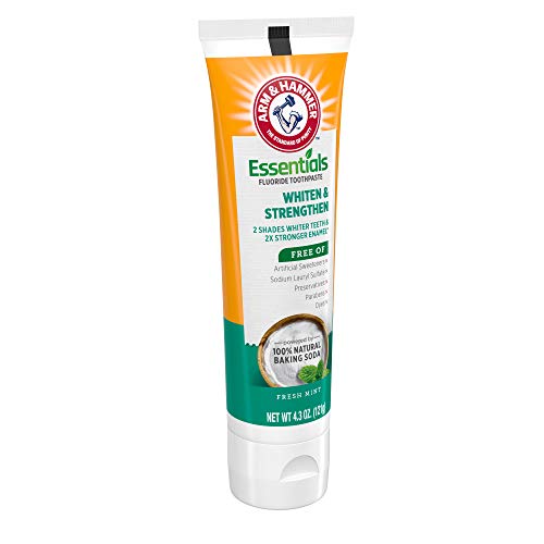 Arm & Hammer Essentials fresh mint aroma hinted by peppermint leaf backdrop.