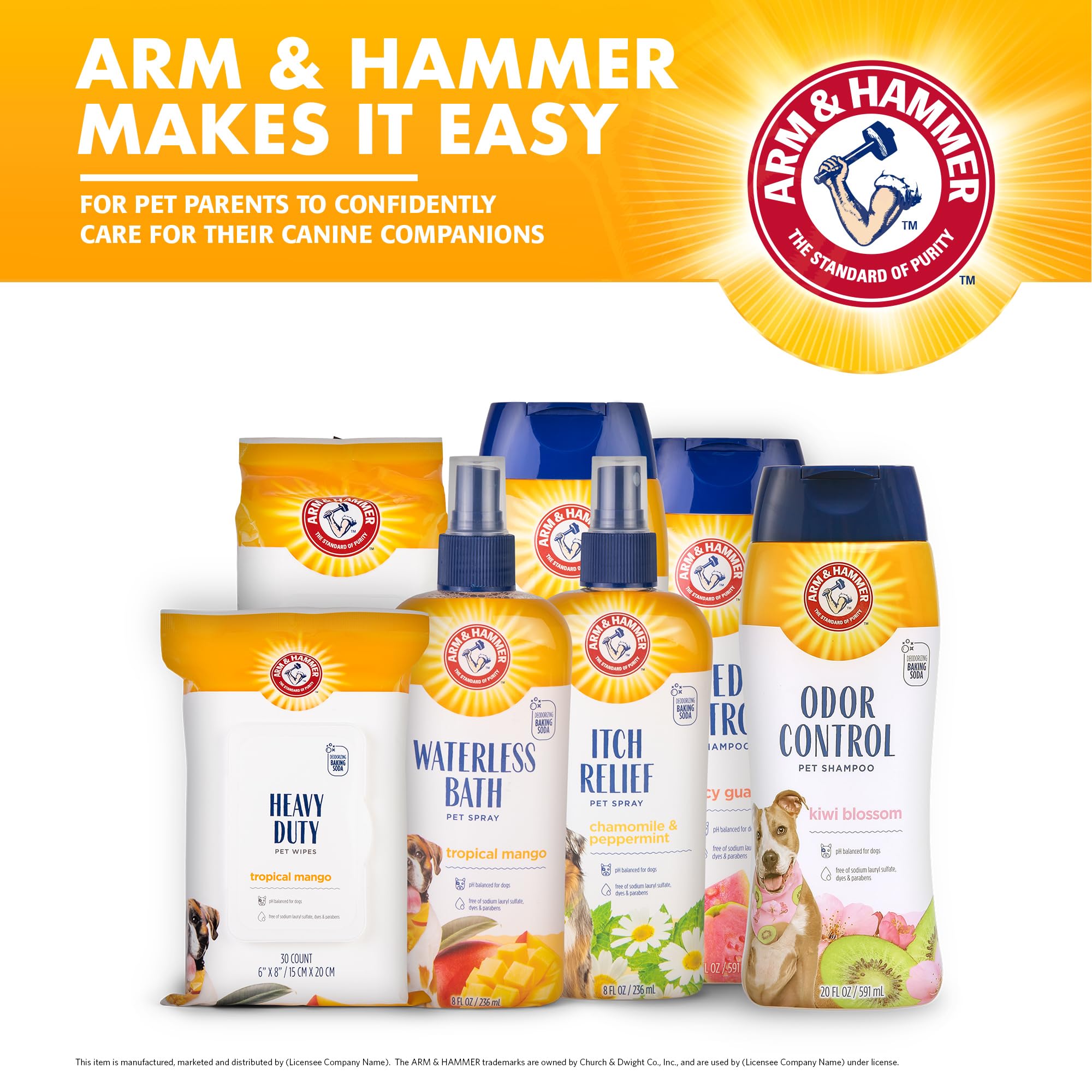 Compact 4.2 oz Arm & Hammer for Pets odor control powder for travel