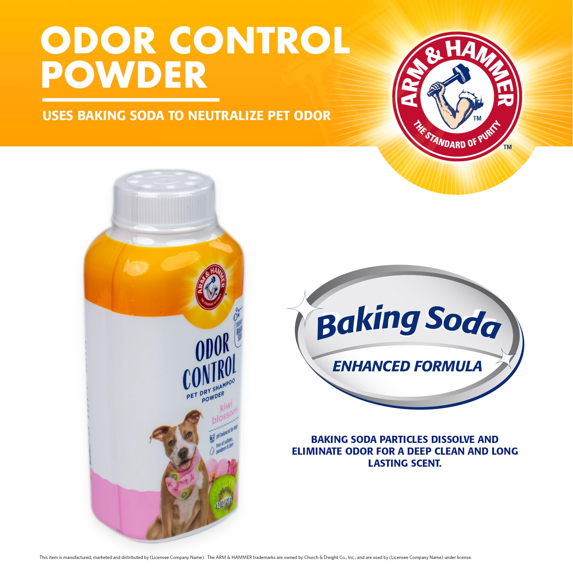Applying powder to paws and outer ears for quick grooming