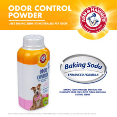 Applying powder to paws and outer ears for quick grooming