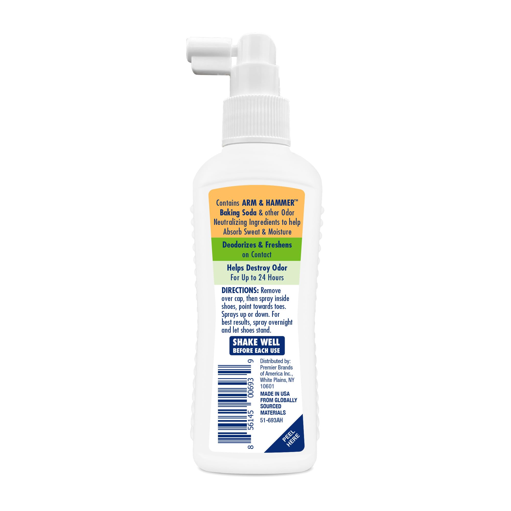 Arm & Hammer Fresh Rain scent on sneakers provides a refreshing aroma.
