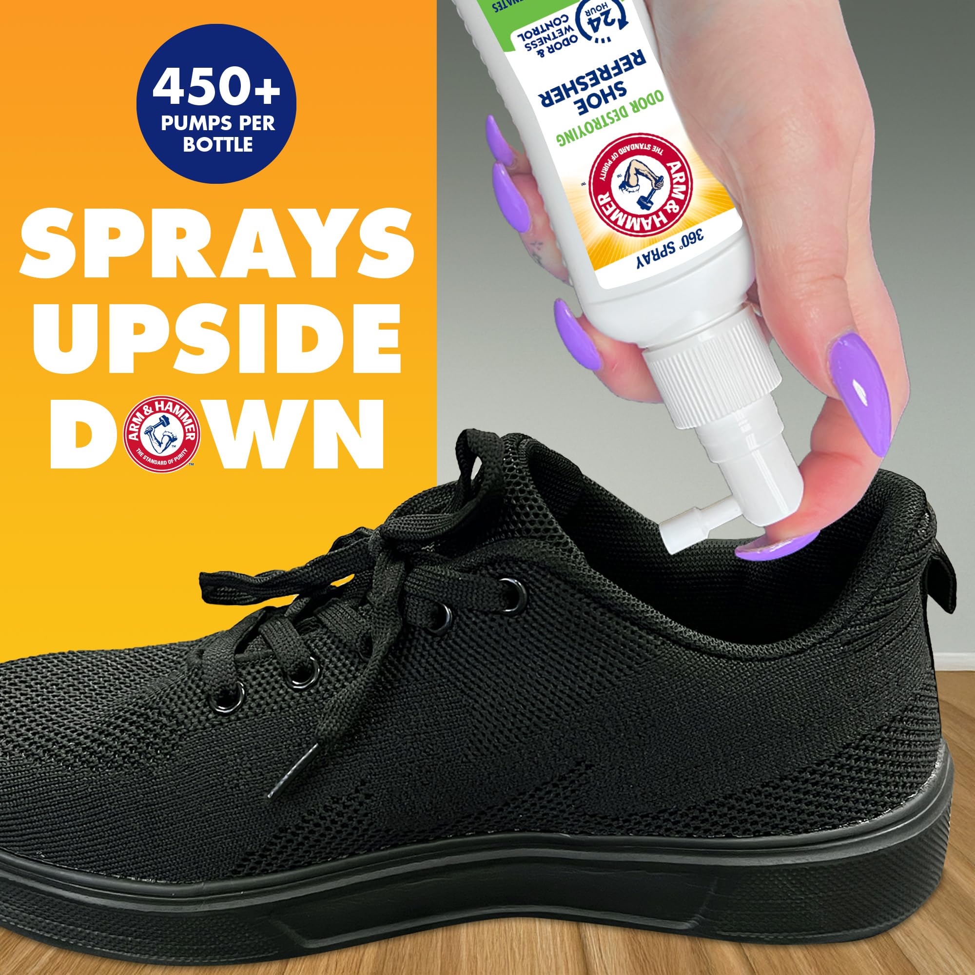 Arm & Hammer Odor and wetness control for gym gear and footwear.