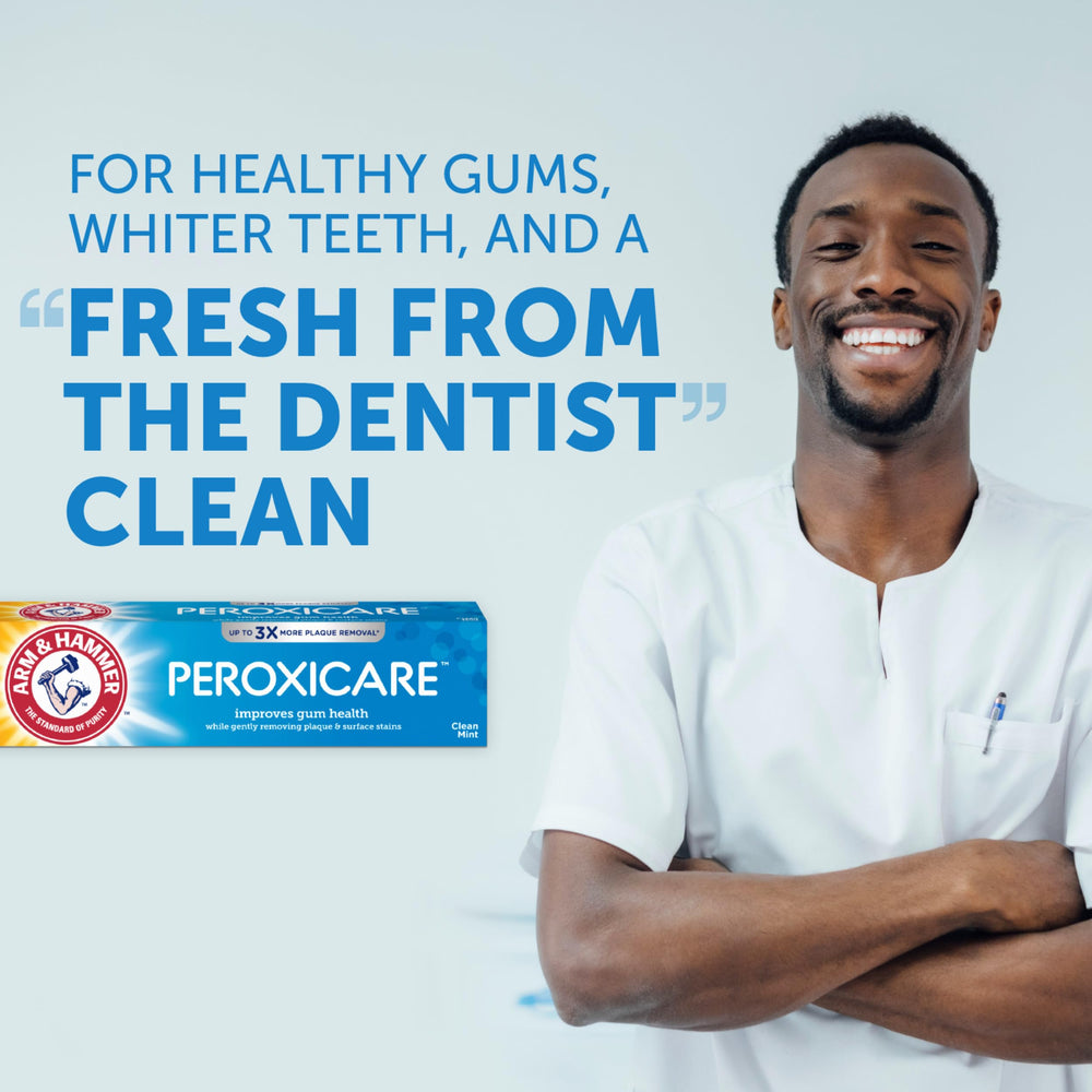 Arm & Hammer Peroxicare image of between-teeth cleaning