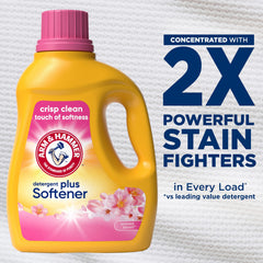 ARM & HAMMER Plus a Touch of Softener label closeup highlights Orchard Bloom scent