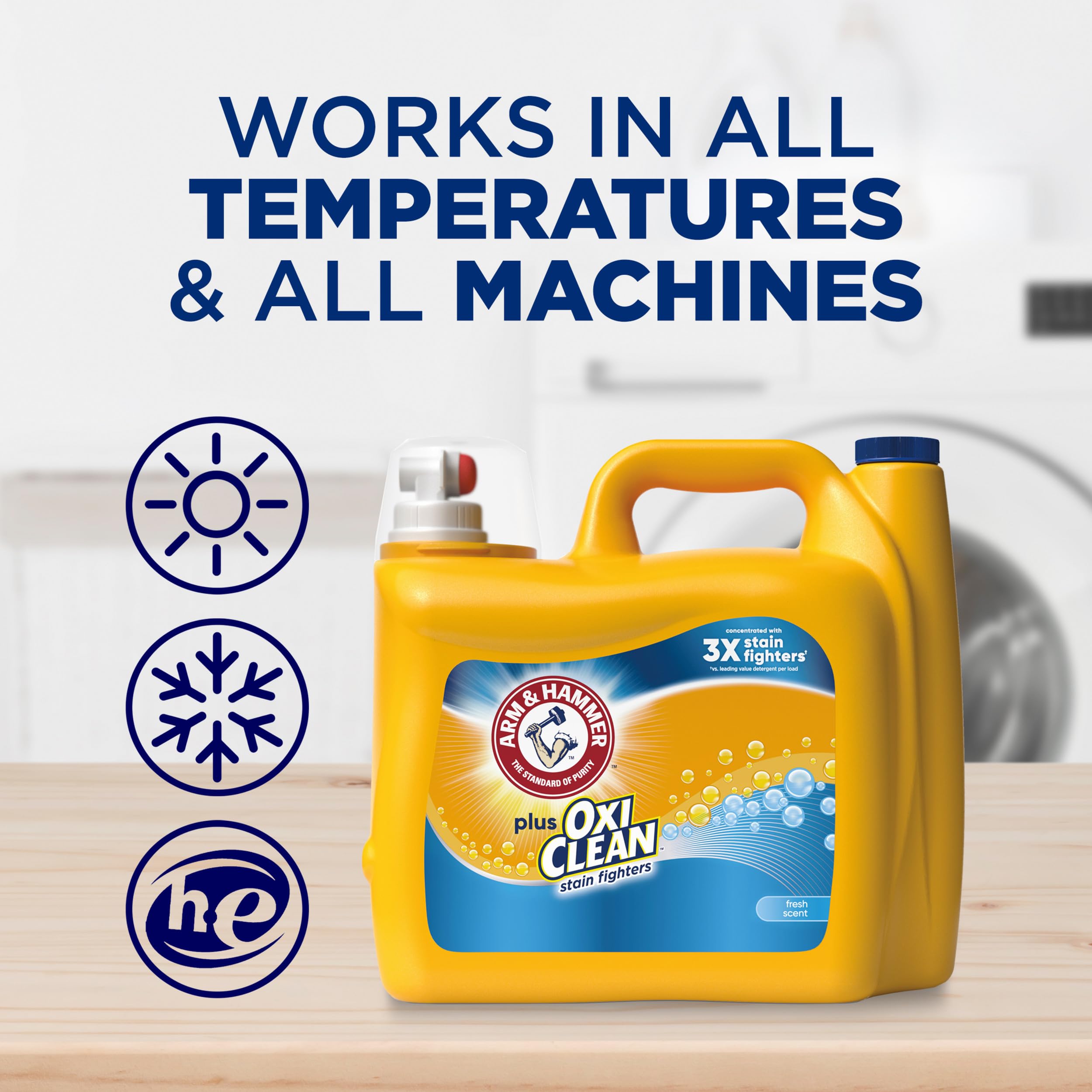 Fresh scent on Arm and Hammer Plus OxiClean bottle