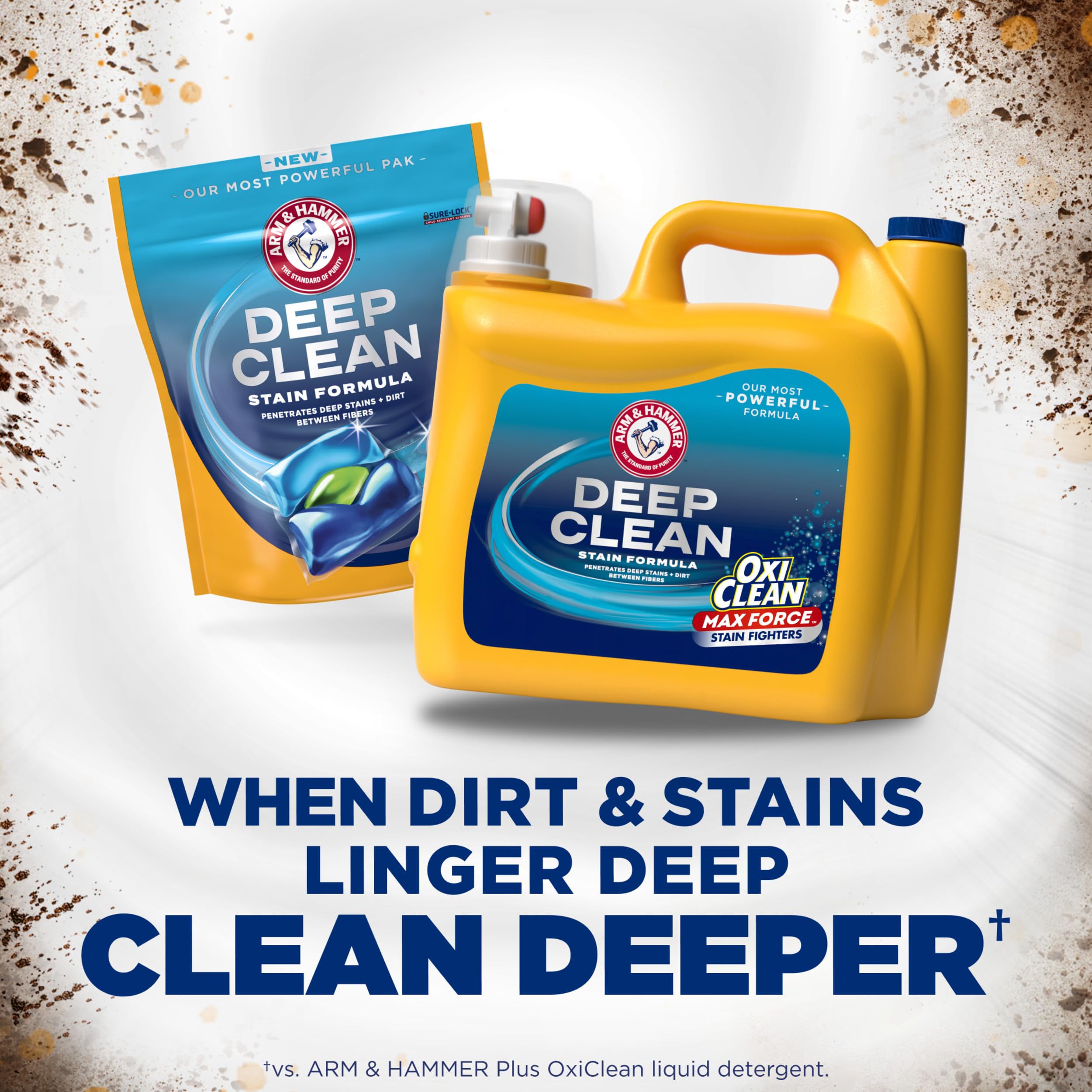 Ionic micro-scrubbers close-up in ARM & HAMMER Plus OxiClean Max Force