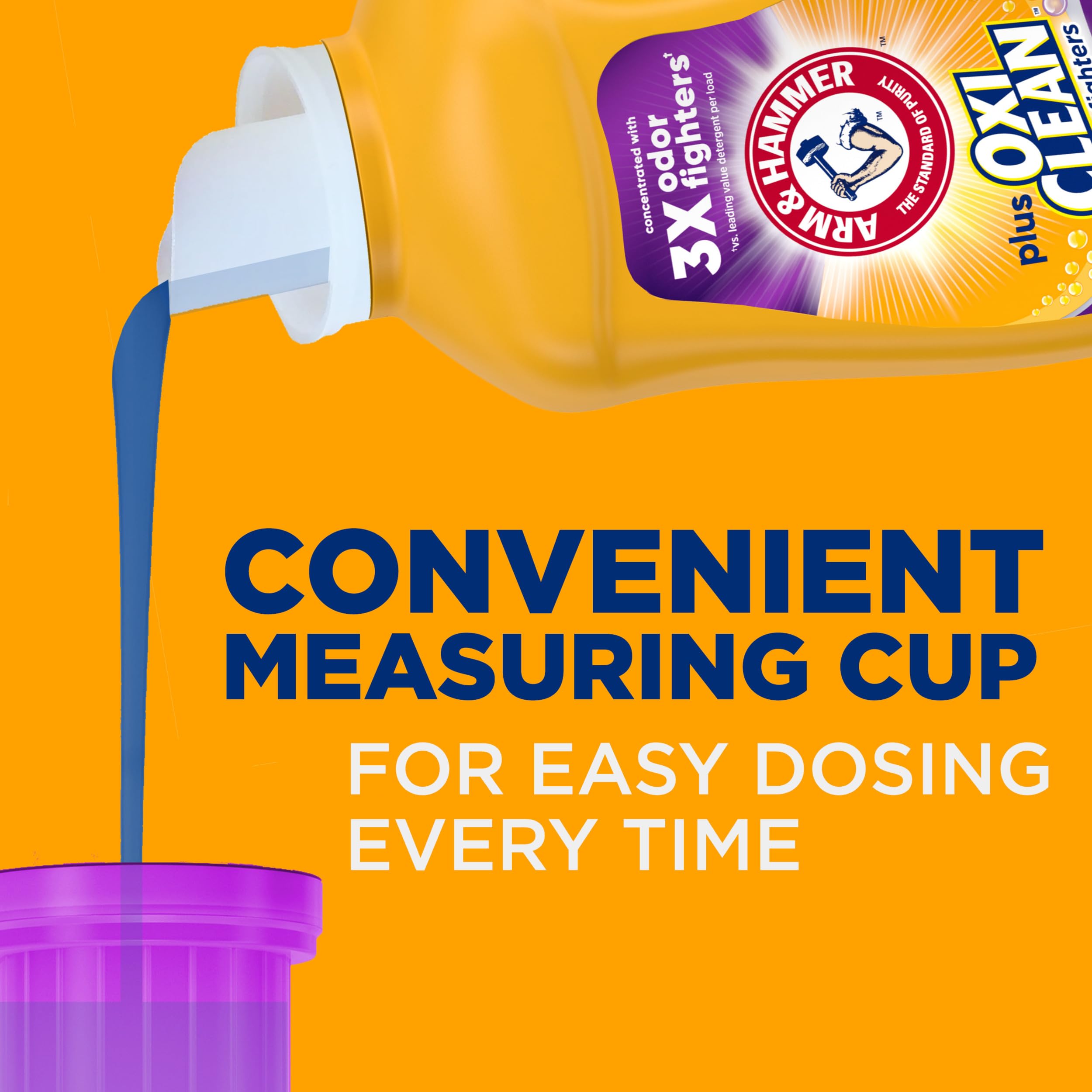 Arm & Hammer Plus OxiClean fights grass stains.