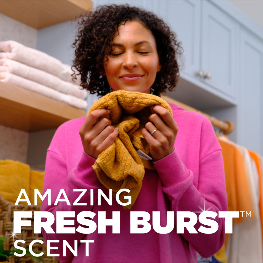 Arm & Hammer Plus OxiClean Odor Blasters in washer combats odors.