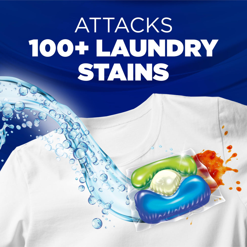 Arm & Hammer Plus OxiClean pak being dispensed shows mess-free loading.