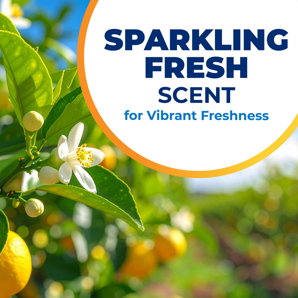 Power Sheets with Sparkling Fresh scent on clean clothes.