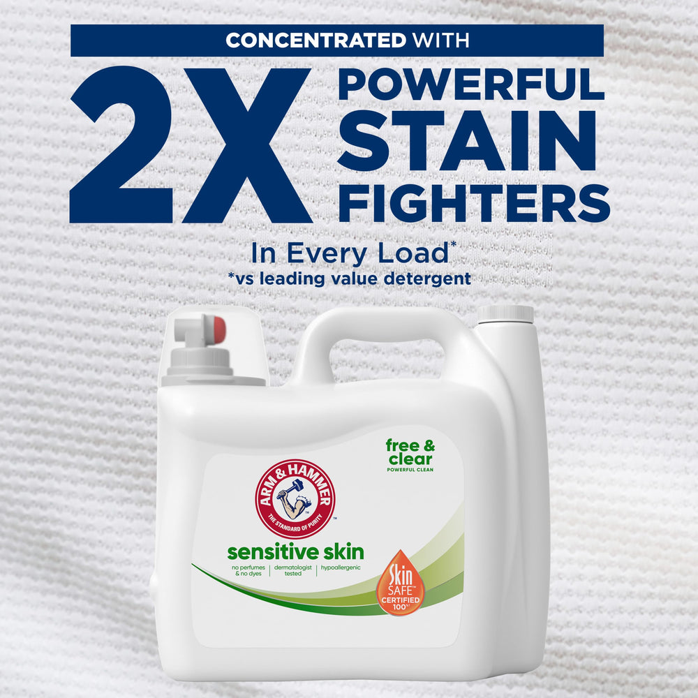 Arm & Hammer Sensitive Skin Free & Clear pour spout shows easy dosing.