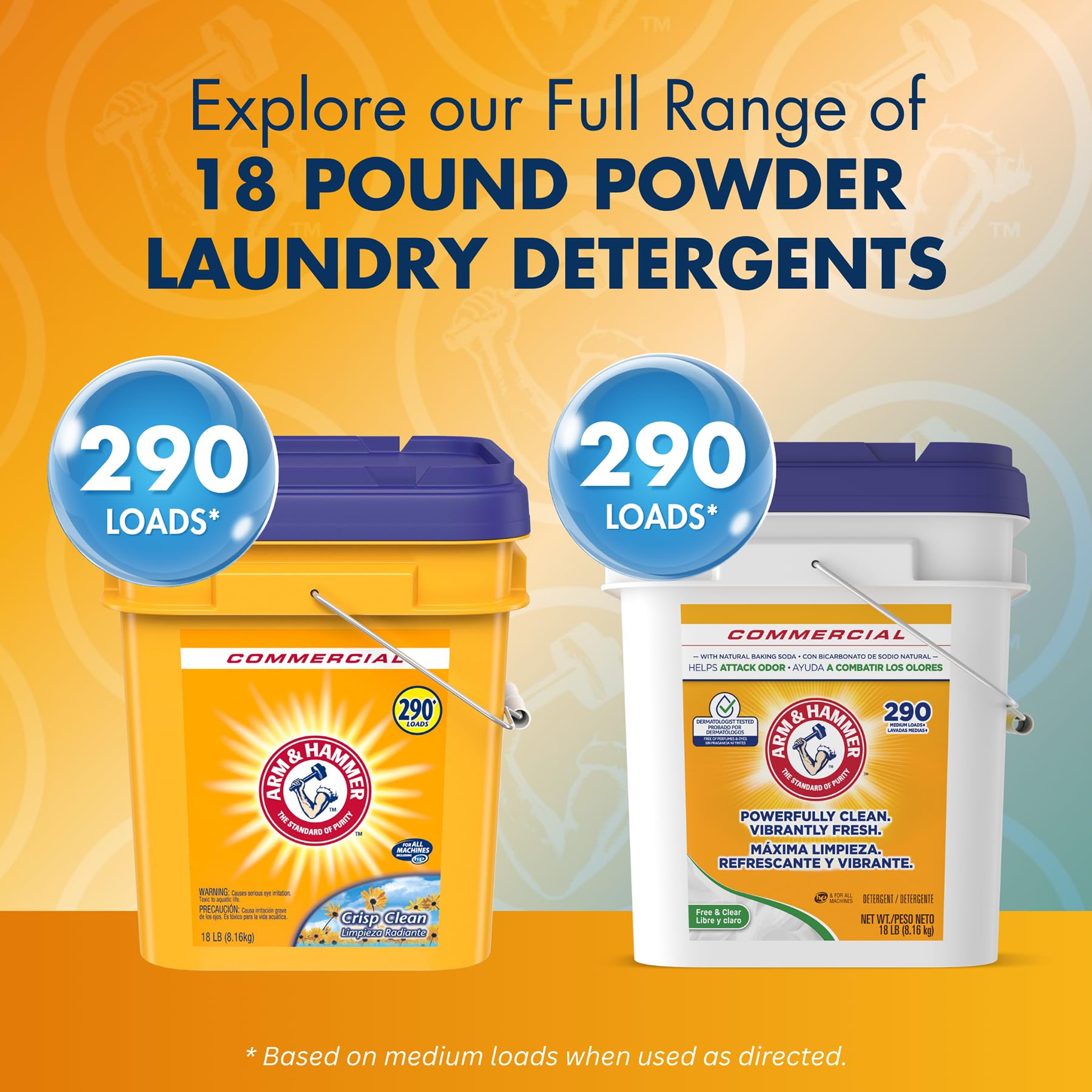 Arm & Hammer septic-safe detergent for cold-water cycles.