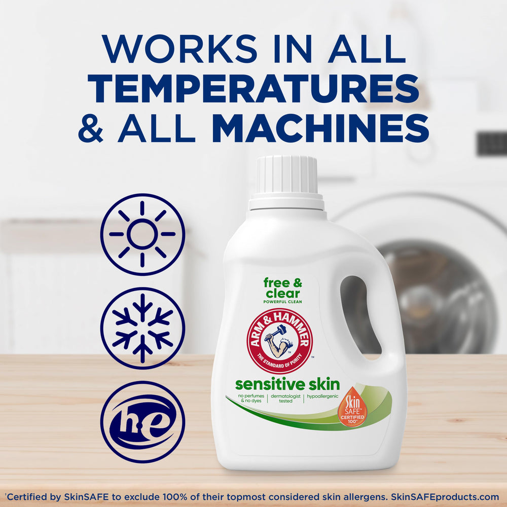 ARM & HAMMER Skin Safe dermatologist-tested seal signals safety for sensitive skin