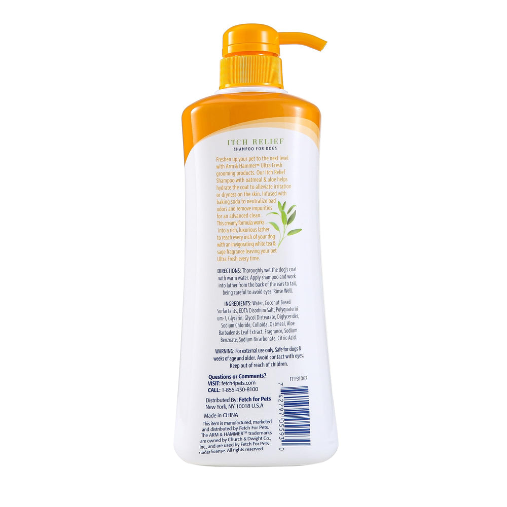 Cleansing and hydrating coat with Arm & Hammer Ultra Fresh shampoo