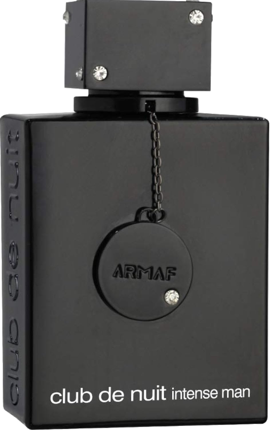 Armaf Club de Nuit Intense bottle front view for a bold evening fragrance.