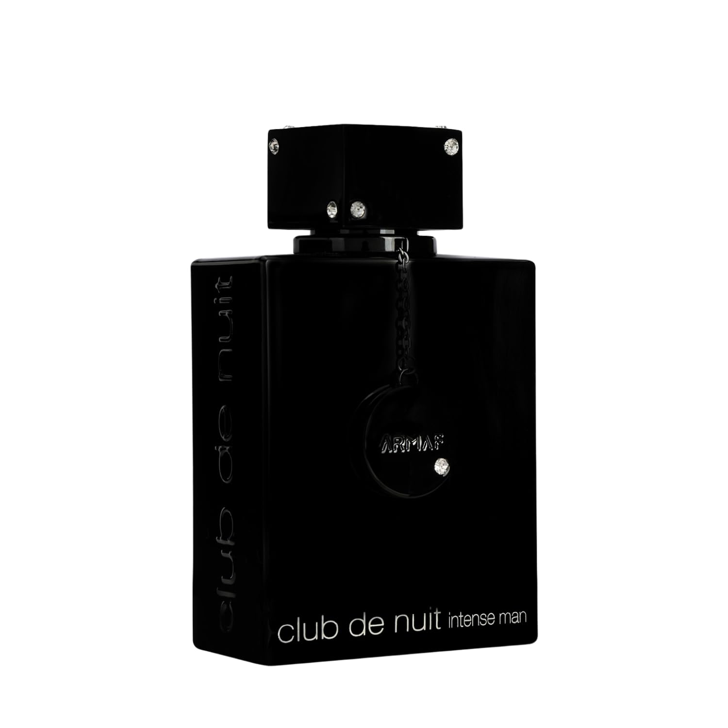 Armaf Club de Nuit Intense Man bottle side profile suggests a refined, lasting presence