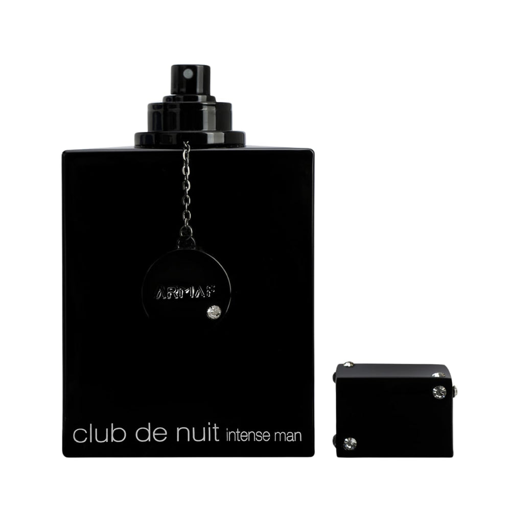 Armaf Club de Nuit Intense Man label closeup highlights premium branding