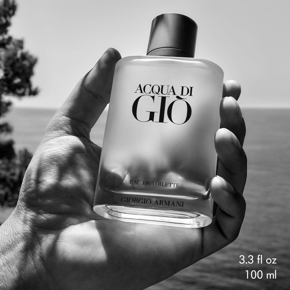 France-made Armani Acqua di Gio bottle signifies premium craftsmanship.