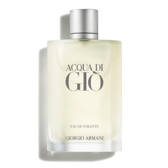 Armani Beauty Acqua di Gio outer bottle shows sea-inspired freshness for daily wear.