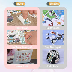 Arme stickers on a notebook, featuring vivid patterns for kids and teens.