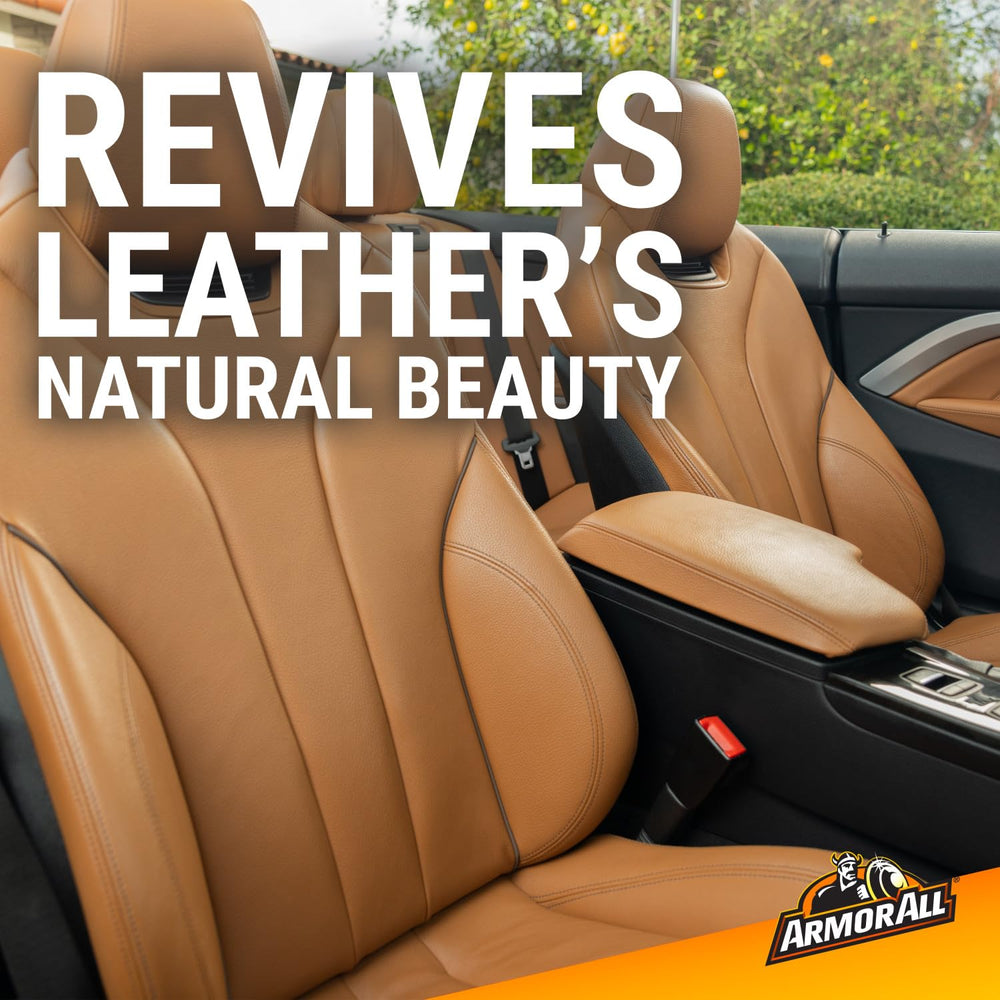 Armor All car interior leather after cleaning on seats and panels.