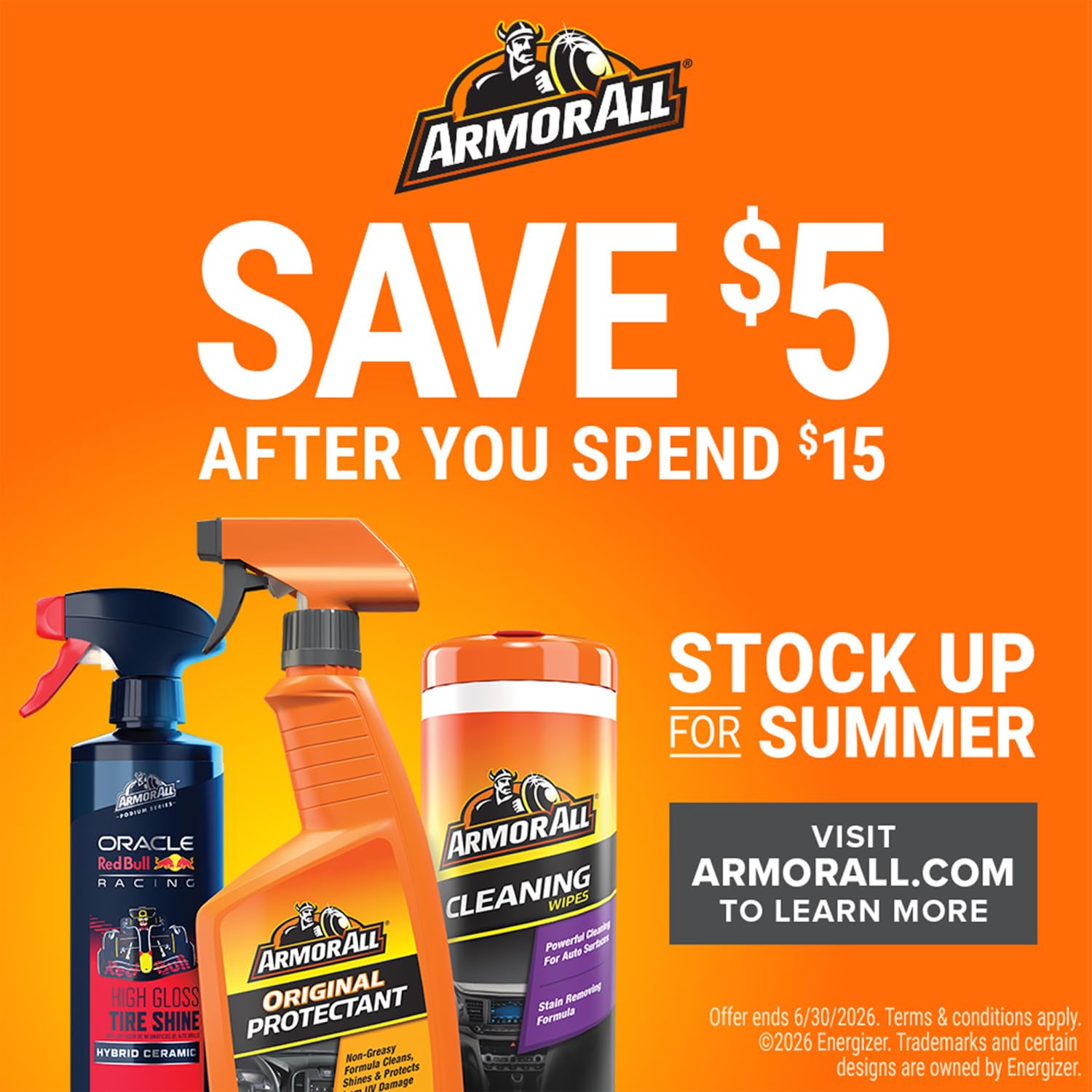 Armor All Leather Care spray application on leather for cleaning and conditioning.