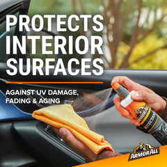 Armor All Tire Foam Protectant aerosol restores deep black on tires.